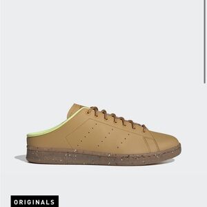 Adidas Stan Smith Mule Plant And Glow Shoe Men Size 8.5 Golden Brown Beige